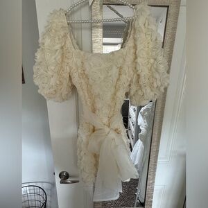 VICI Rosette Tulle Tie Mini Dress